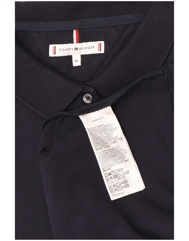 Damska sukienka polo TOMMY HILFIGER UK 18 XL, granatowa, bawełniana