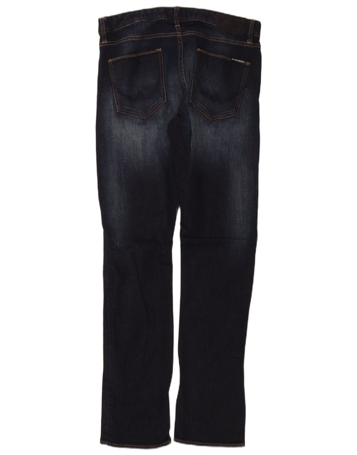 SUPERDRY Męskie jeansy slim W34 L34 Granatowa bawełna