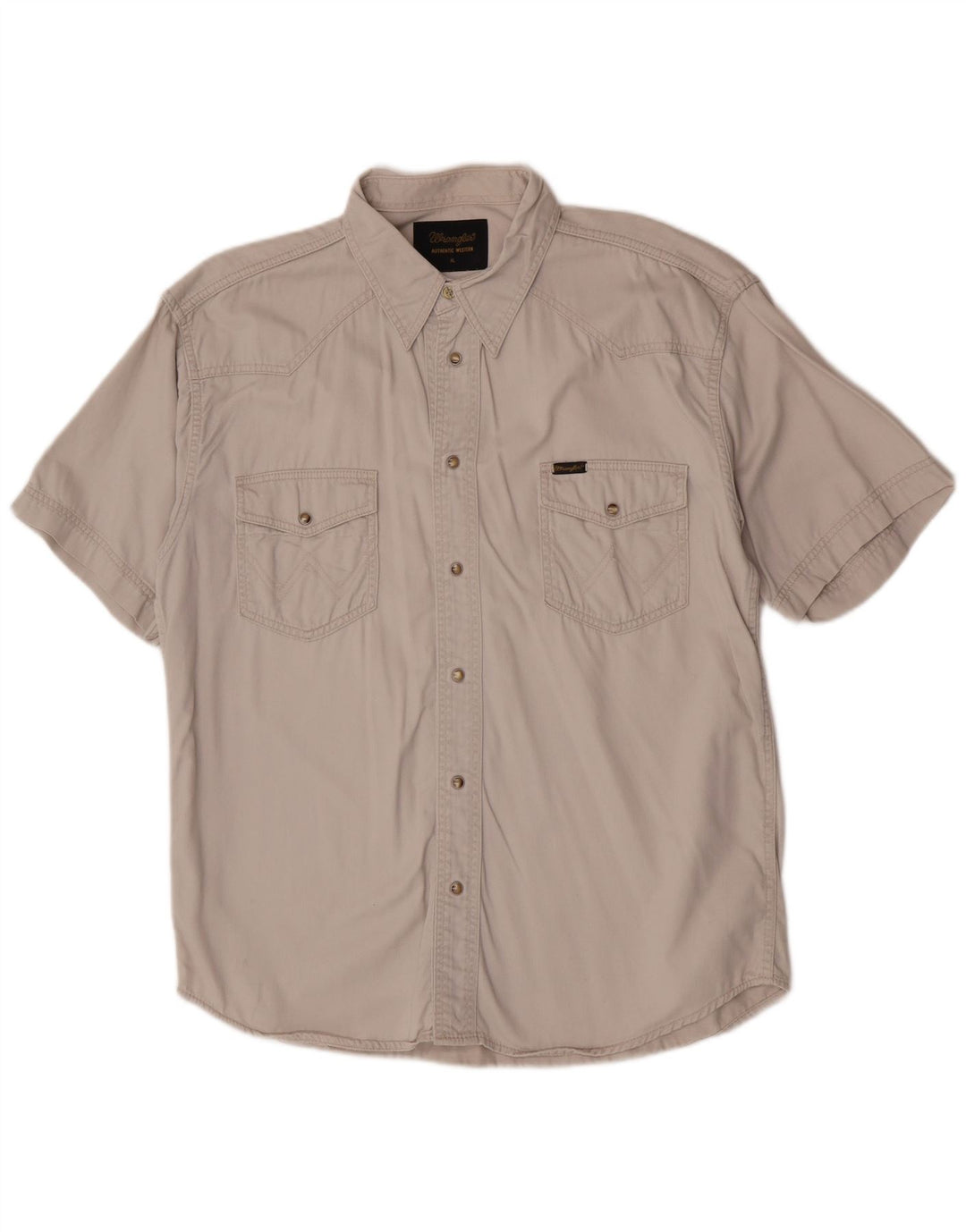 Koszula męska Wrangler Western z krótkim rękawem XL, beżowa