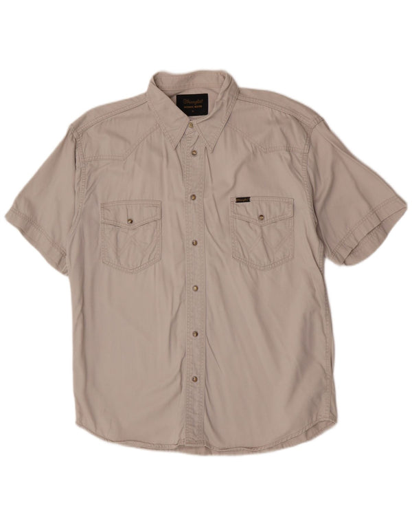 Koszula męska Wrangler Western z krótkim rękawem XL, beżowa