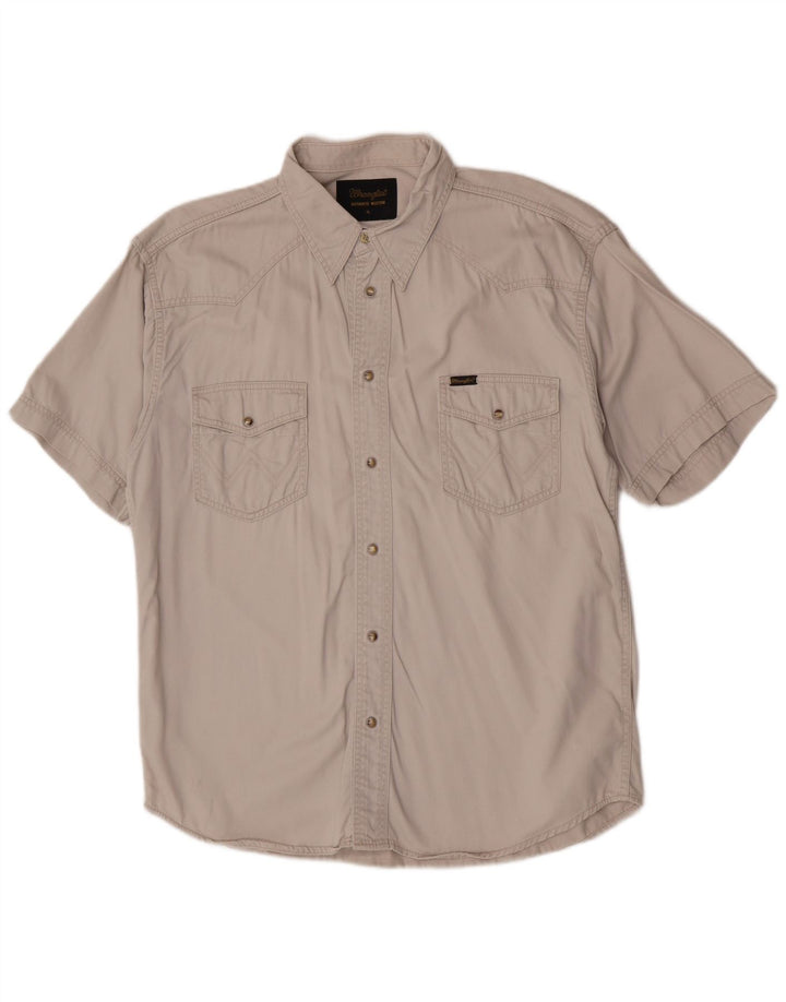 Koszula męska Wrangler Western z krótkim rękawem XL, beżowa