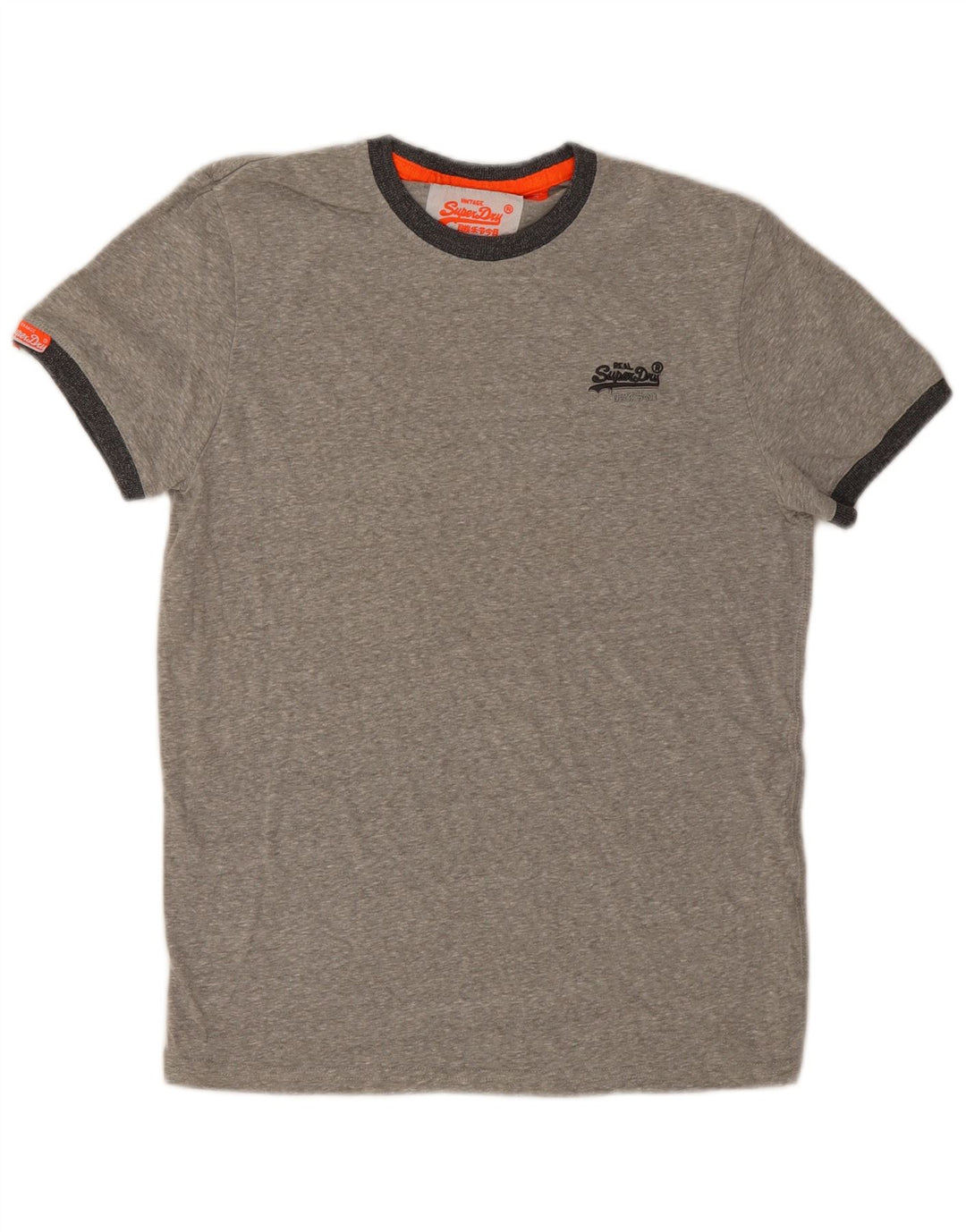 T-shirt męski Superdry Średnio szary, bawełniany nakrapiany