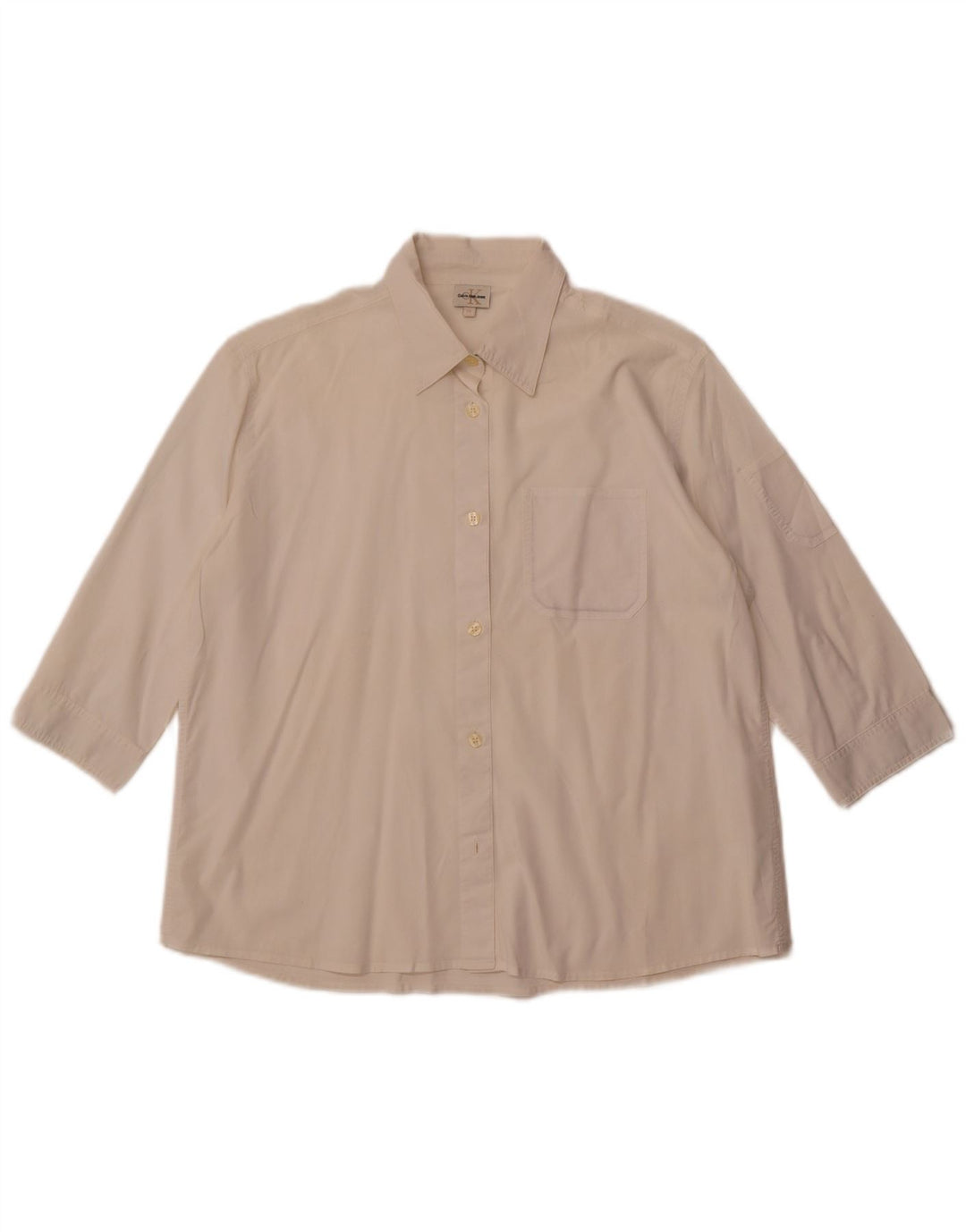 Damska koszula z rękawem 3/4 CALVIN KLEIN JEANS UK 16, duża w kolorze złamanej bieli