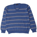 Męski sweter Marks & Spencer Blue Harbor z dekoltem w kształcie litery V, XL w niebieskie paski