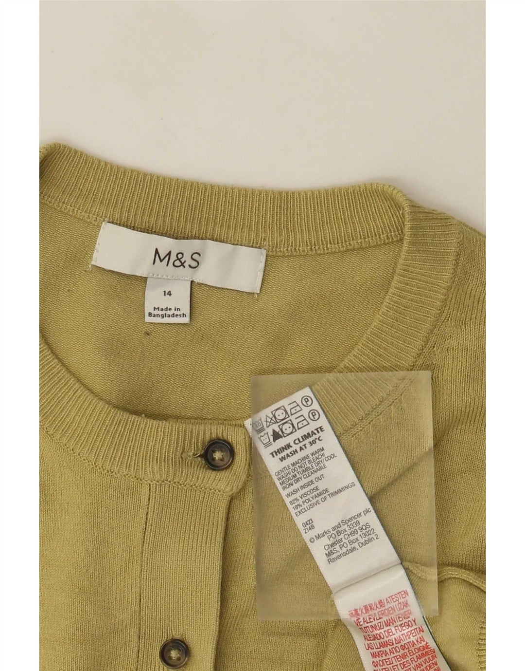 Sweter damski Marks & Spencer UK 14, średnio zielona wiskoza