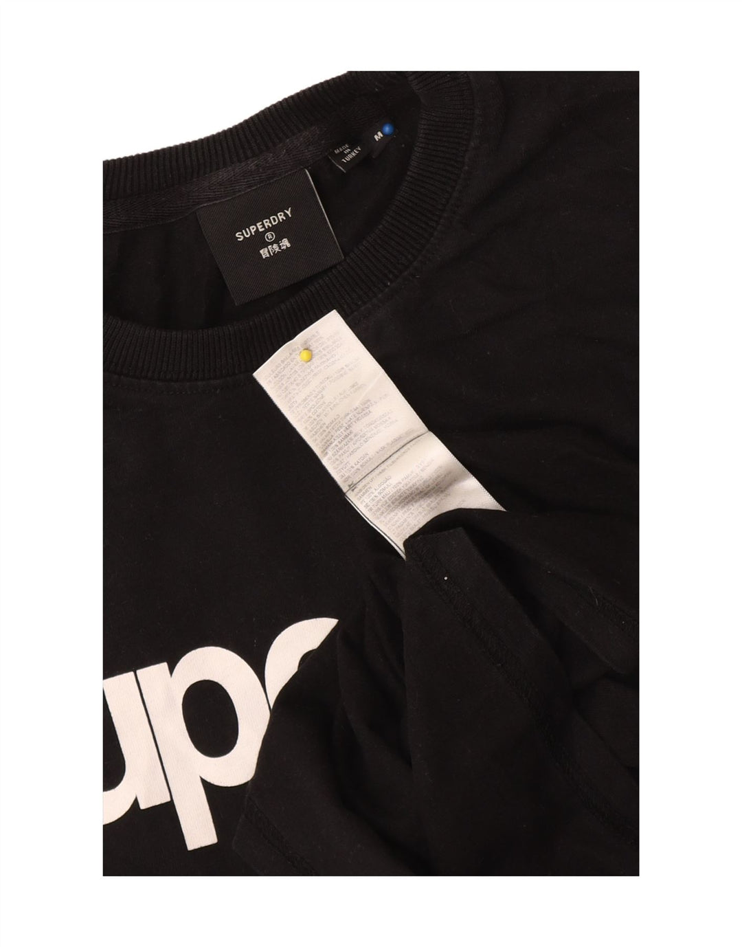 Męski T-shirt z grafiką Superdry, bawełniany, średni czarny