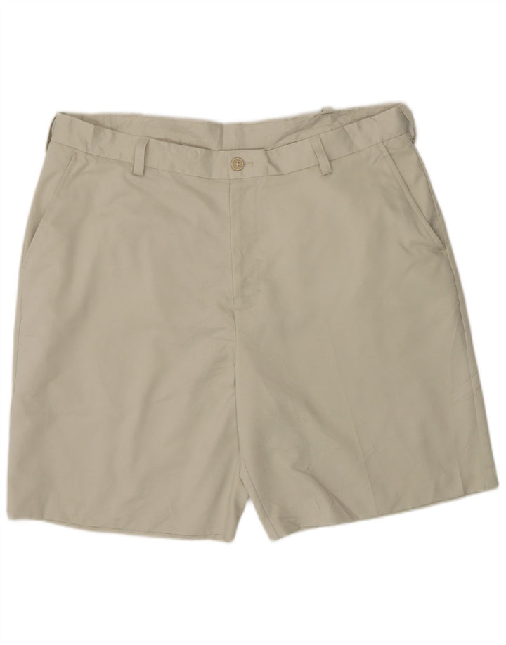 IZOD Mens Chino Shorts W38 XL Beige Polyester