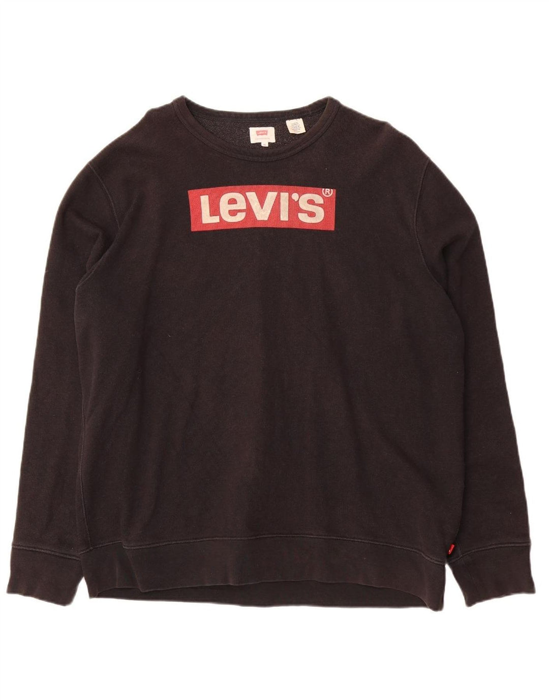 LEVI'S Mens Graphic Sweatshirt Jumper XL Black Cotton