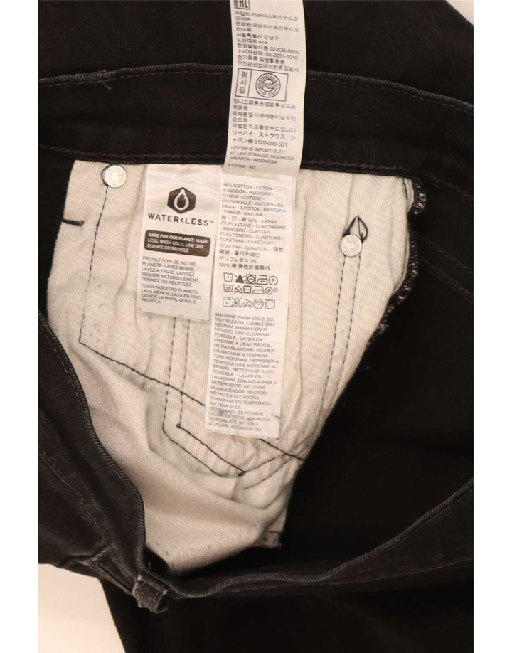 Męskie proste dżinsy Levi's W30 L32 Czarna bawełna