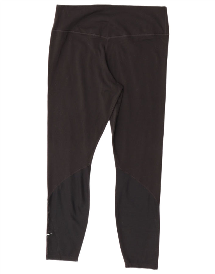 Damskie legginsy Nike Dri Fit UK 14, duże, czarne