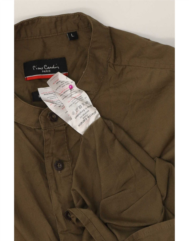 Męska koszula pulowerowa Pierre Cardin o regularnym kroju, duża, bawełniana w kolorze khaki