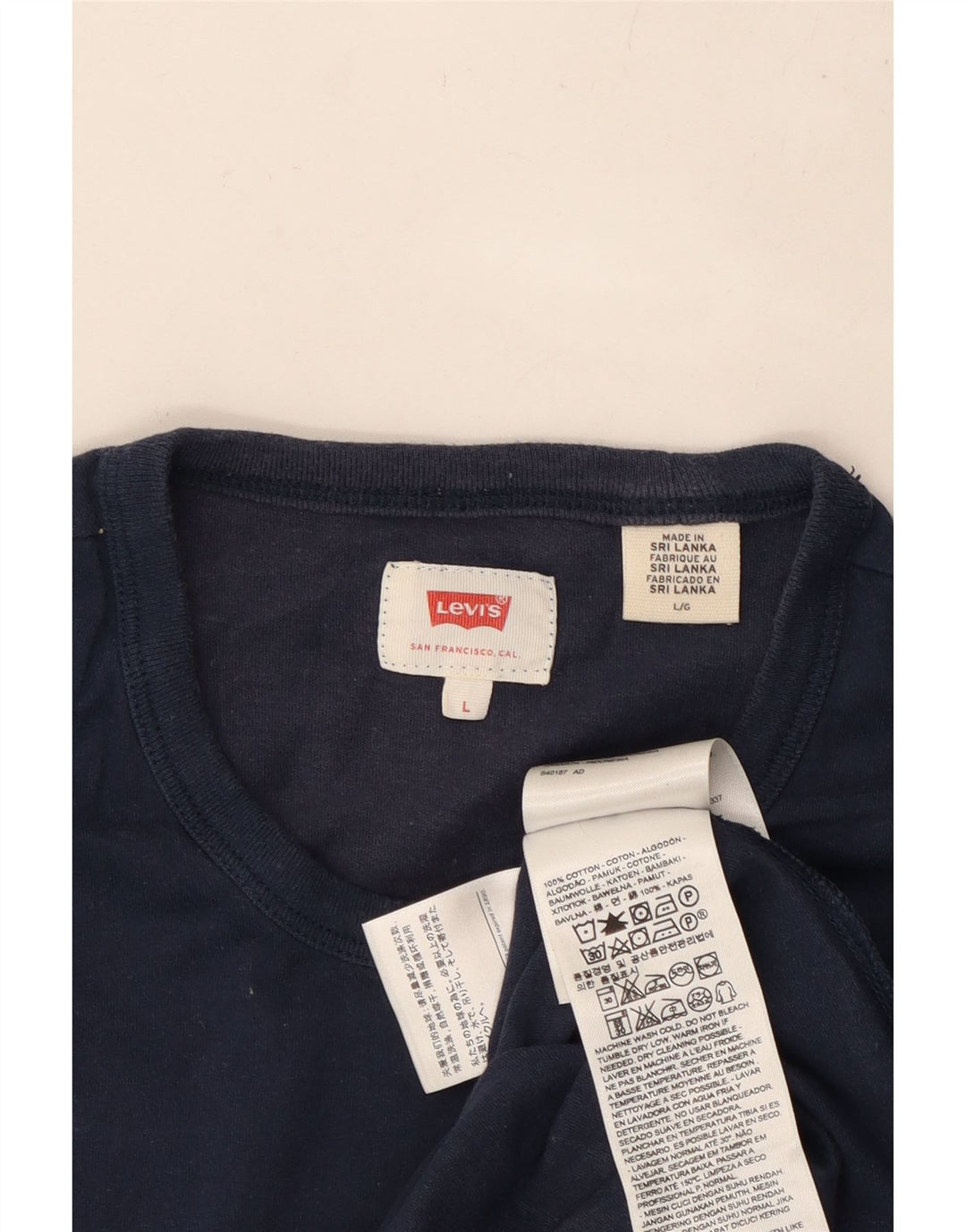 Męski T-shirt LEVI'S, duży, granatowy
