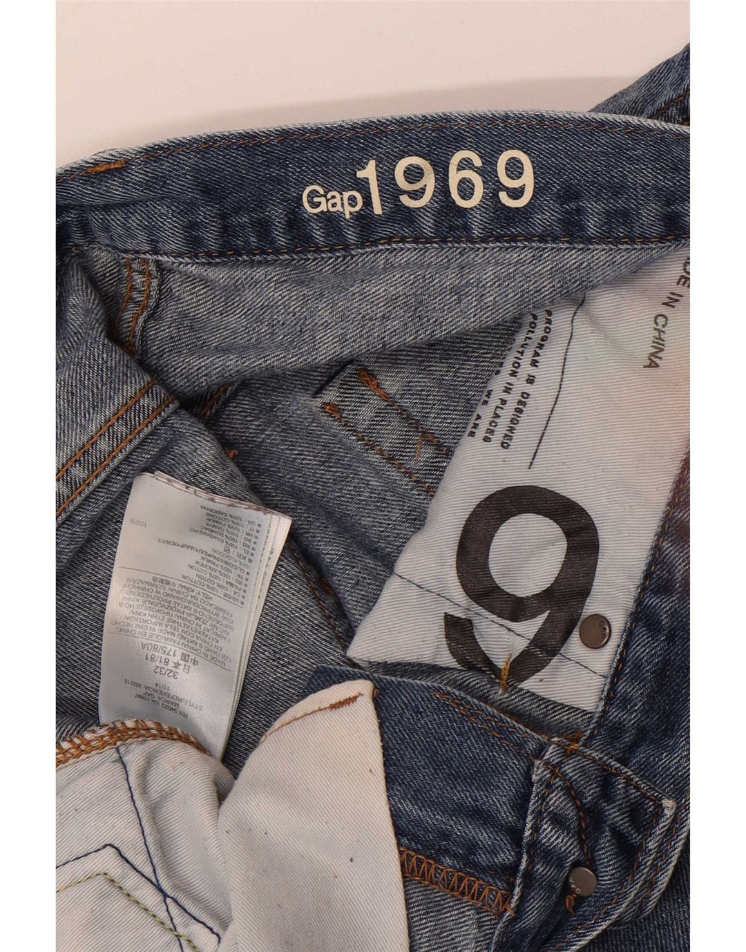 Męskie jeansy Gap Slim W32 L32 Niebieskie bawełniane