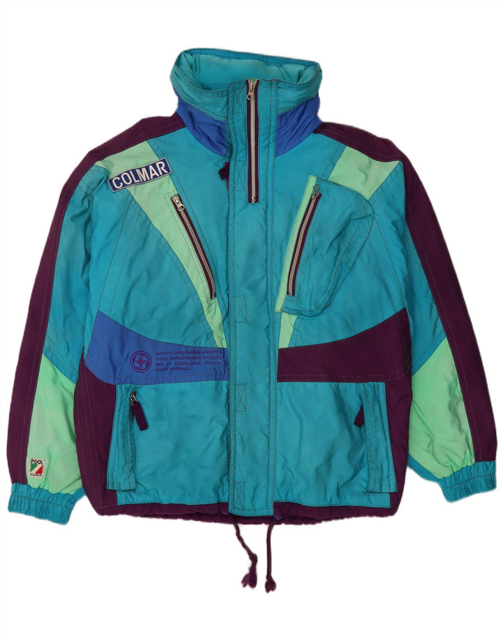 Męska kurtka narciarska COLMAR o luźnym kroju z kapturem IT 44 XS w kolorze niebieskim