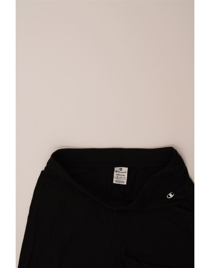 CHAMPION Womens Sport Shorts UK 12 Medium  Black Vintage Champion and Second-Hand Champion from Messina Hembry 
