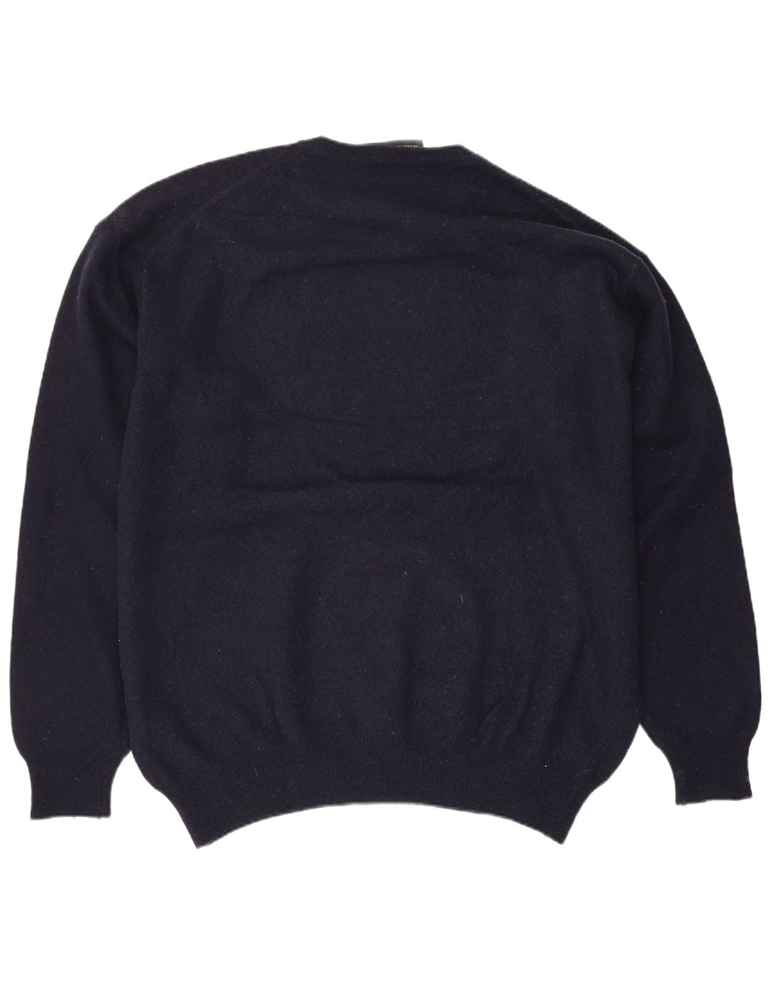 Zara Męski sweter z okrągłym dekoltem XL, granatowy, wełniany