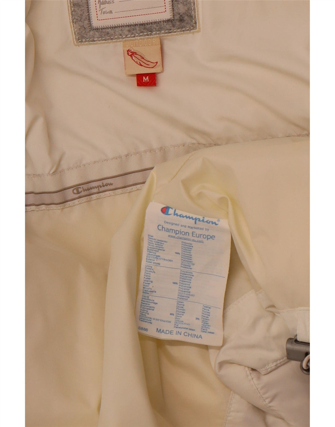 Damska kurtka ocieplana CHAMPION UK 14 Średni biały poliester