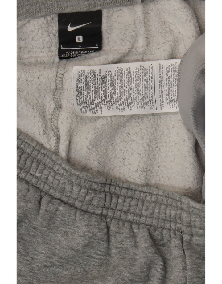 NIKE Mens Tracksuit Trousers Joggers Large  Grey Cotton