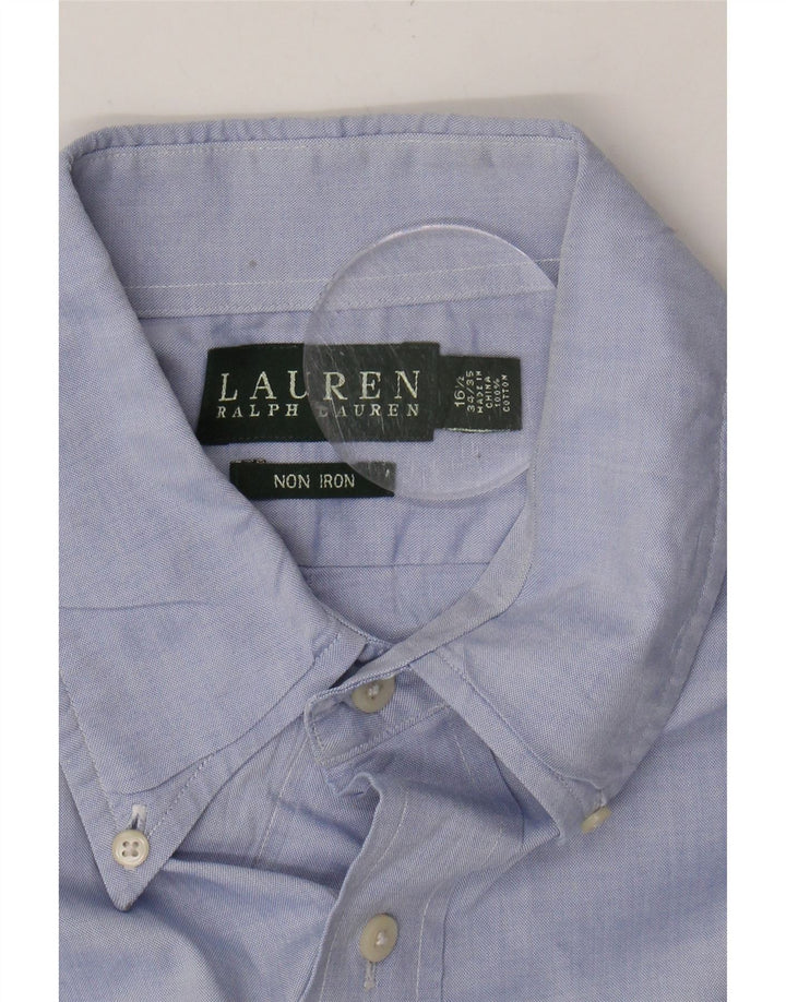 RALPH LAUREN Mens Shirt Size 16 1/2 Large Blue Cotton Vintage Ralph Lauren and Second-Hand Ralph Lauren from Messina Hembry 