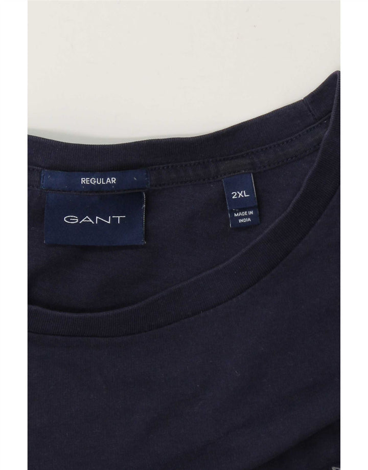 Męski T-shirt Gant Regular Top 2XL Granatowy