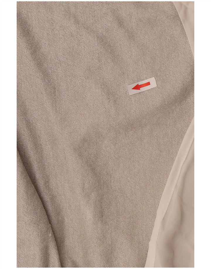 Damski sweter oversize z dekoltem w kształcie litery V Zara UK 16, duży, szary, z blokami kolorów