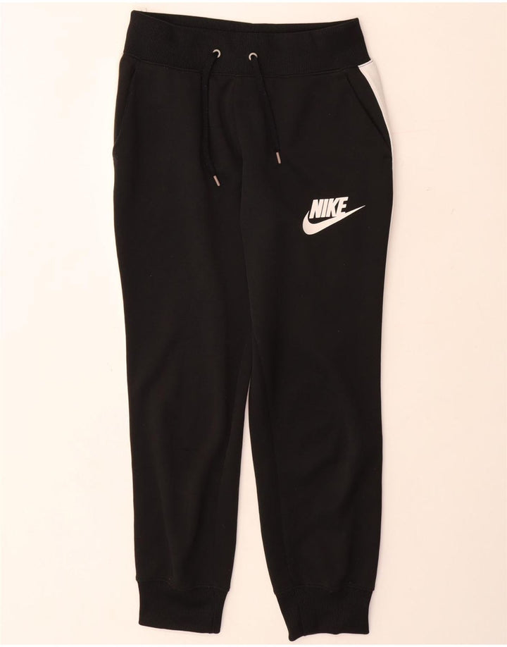 Damskie spodnie dresowe NIKE Joggers UK 8, małe, czarne, z blokami kolorów