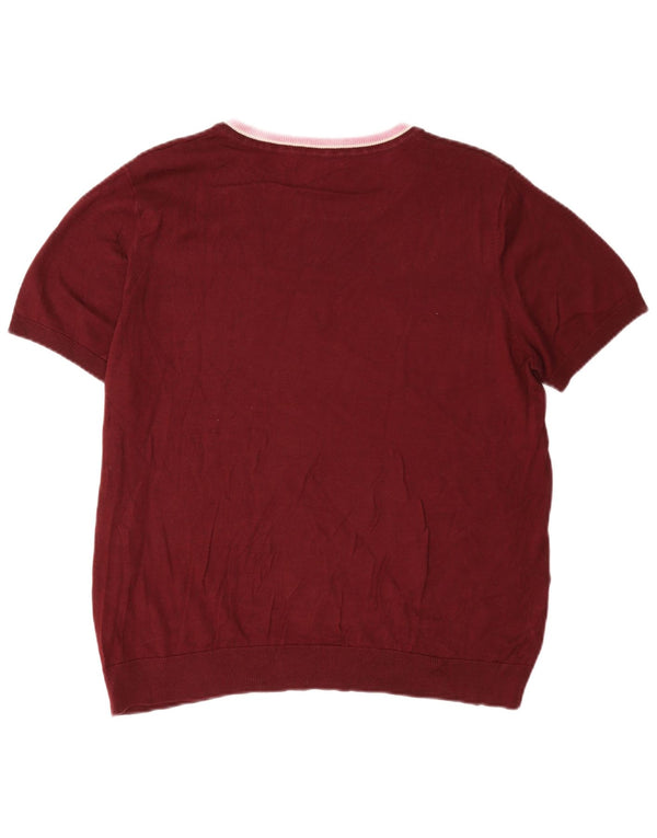 Damski sweter Max Mara Weekend z dekoltem w łódkę, UK 16, duży, bordowy