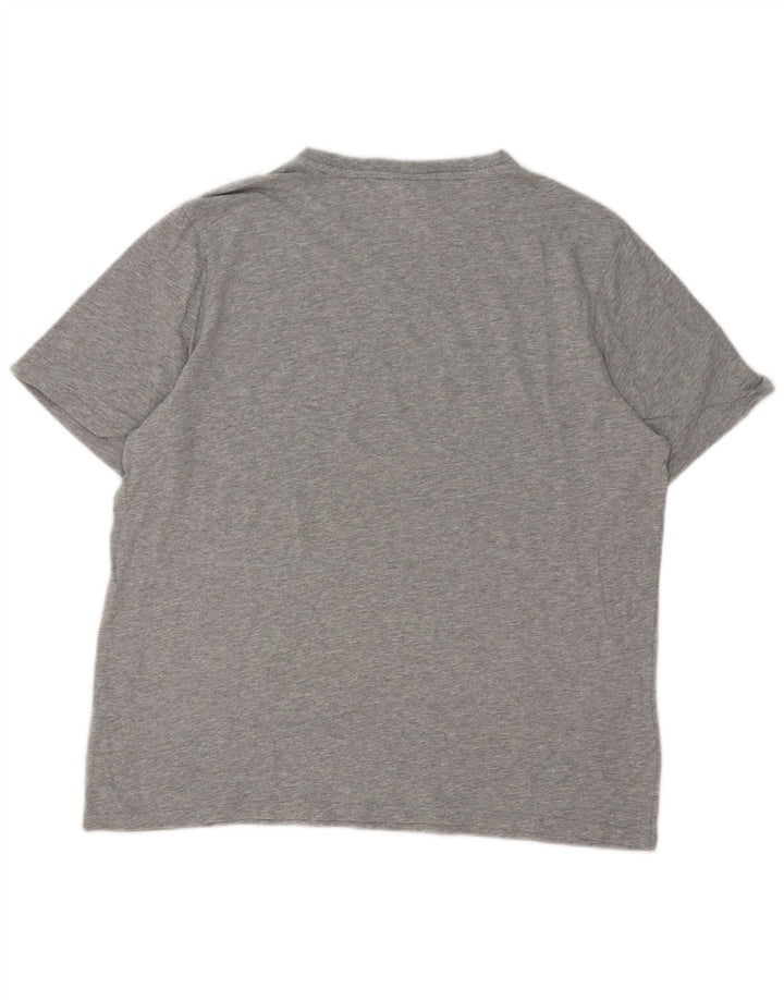 T-shirt męski Fila, duży, szary, z bawełny w plamki