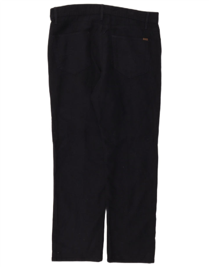 Męskie spodnie codzienne Marks & Spencer Regular Straight W34 L29 Granatowe