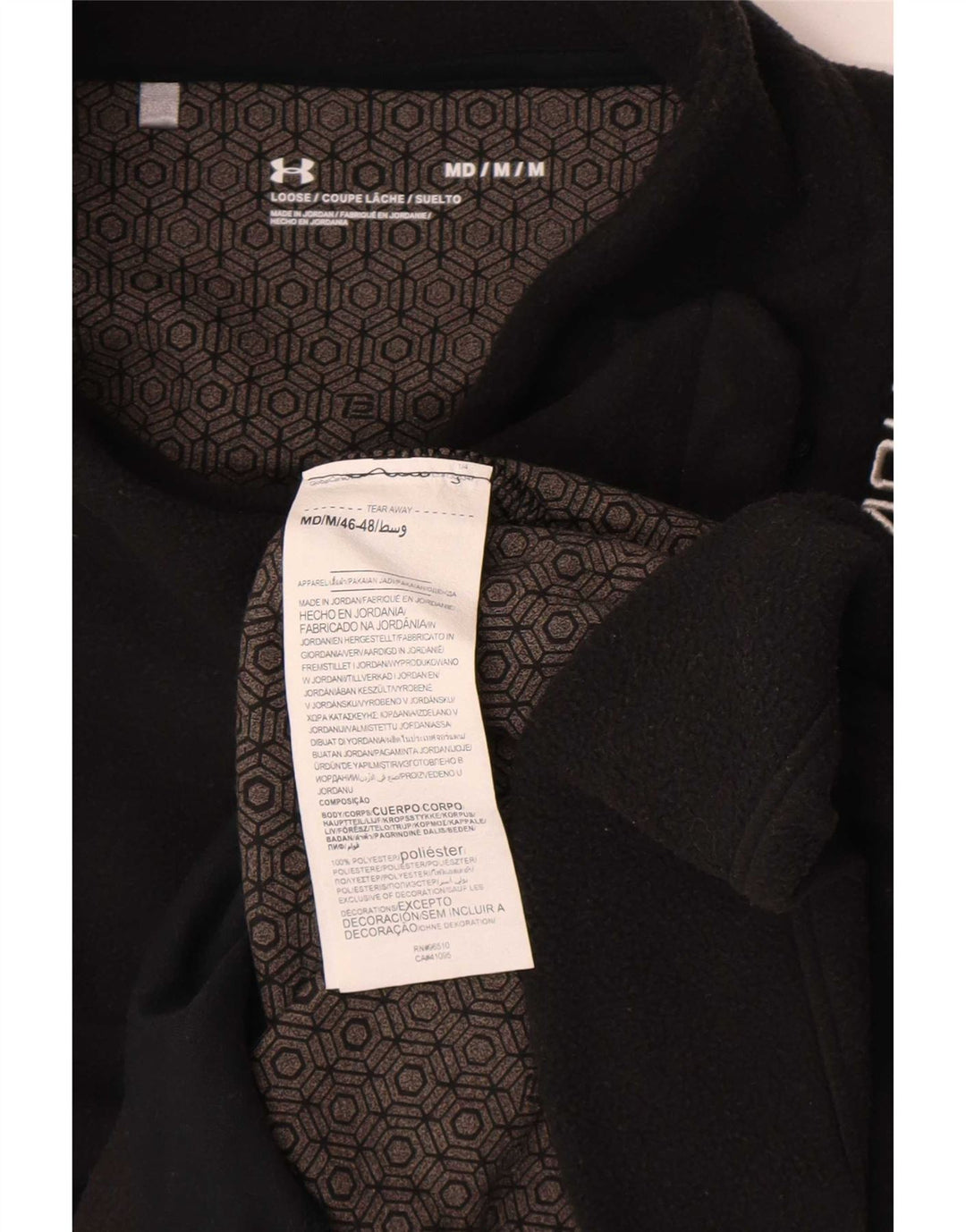 Damski sweter polarowy Under Armour z graficznym zamkiem błyskawicznym UK 14, średni czarny