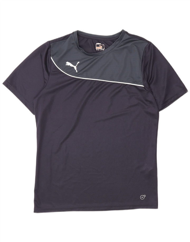 Męska koszulka Puma Top, duża, granatowa, z blokami kolorów