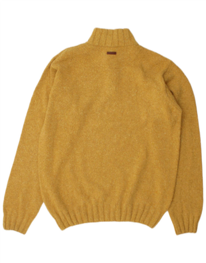 Marlboro Classics Męski sweter zapinany na guziki, duży, żółty, wełniany