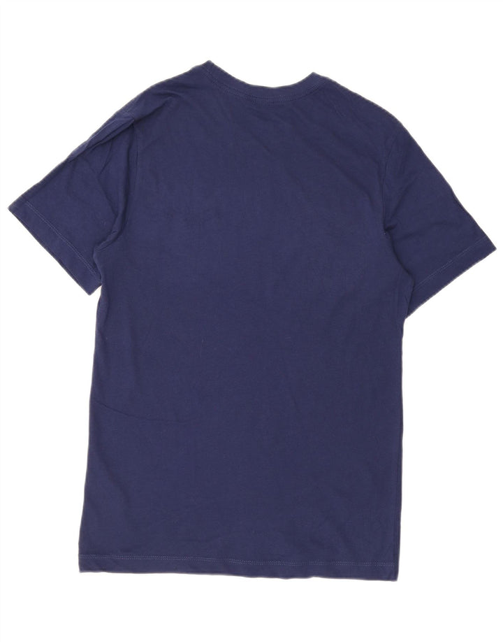 Męski T-shirt z grafiką NIKE, mały, granatowy, bawełniany