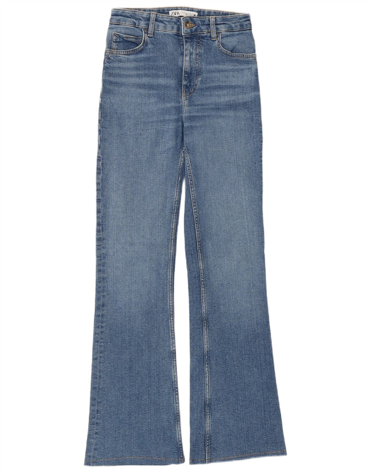 Damskie jeansy rozkloszowane Zara EU 34 2XS W24 L31 Niebieskie