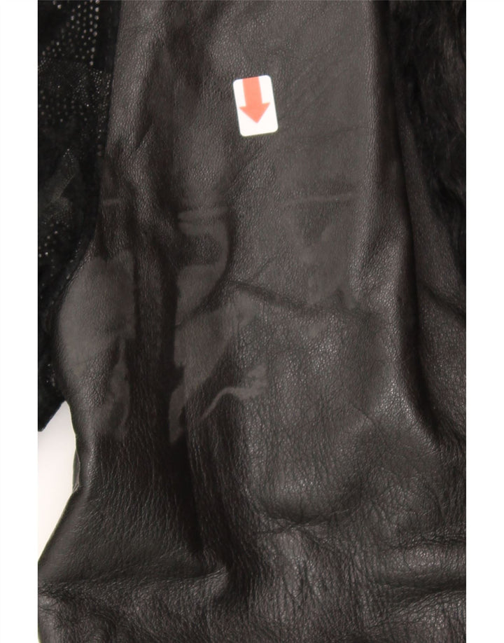 VINTAGE Womens Leather Jacket IT 44 Medium Black Leather Vintage Vintage and Second-Hand Vintage from Messina Hembry 
