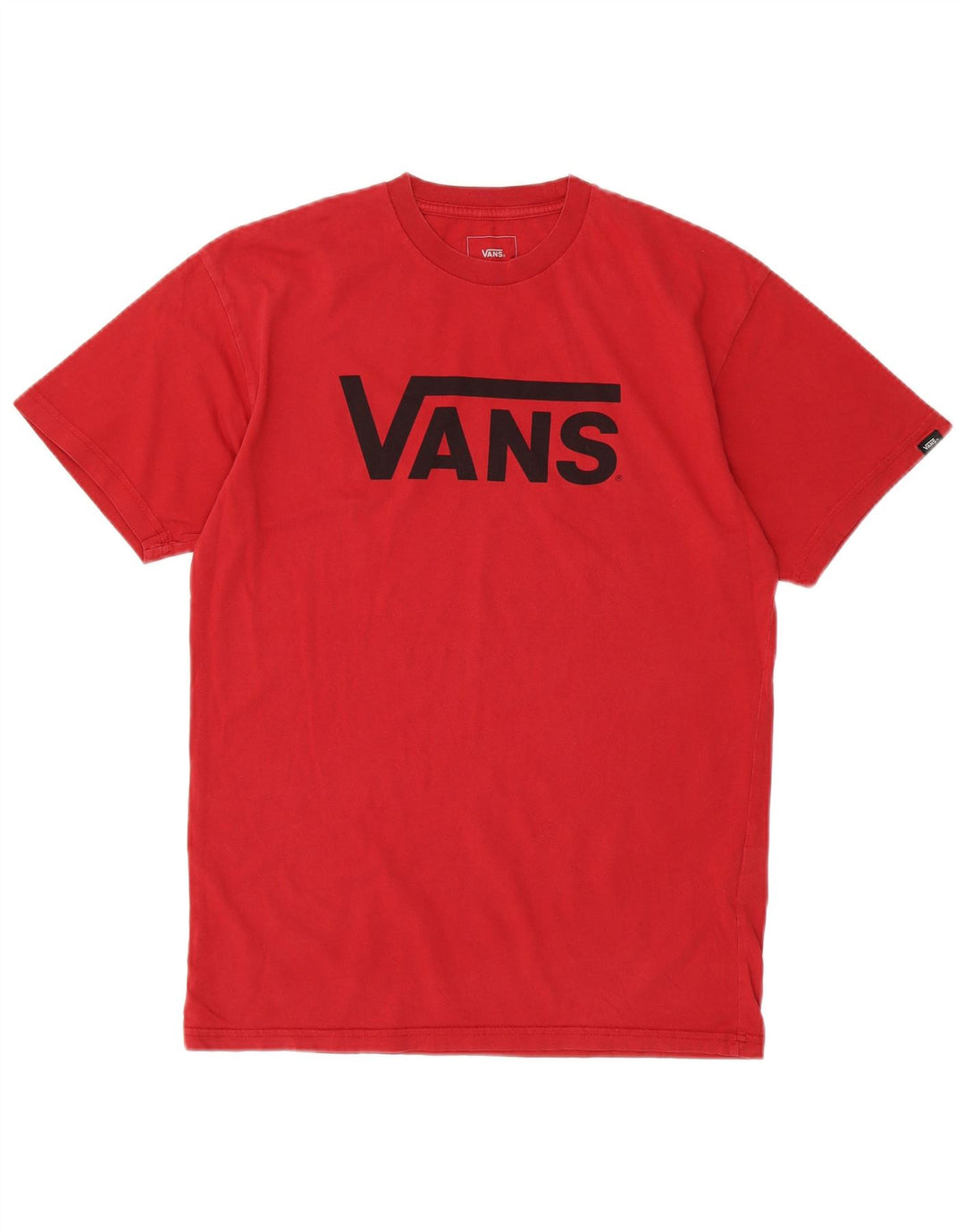 Męski T-shirt Vans o klasycznym kroju, bawełniany, średni czerwony