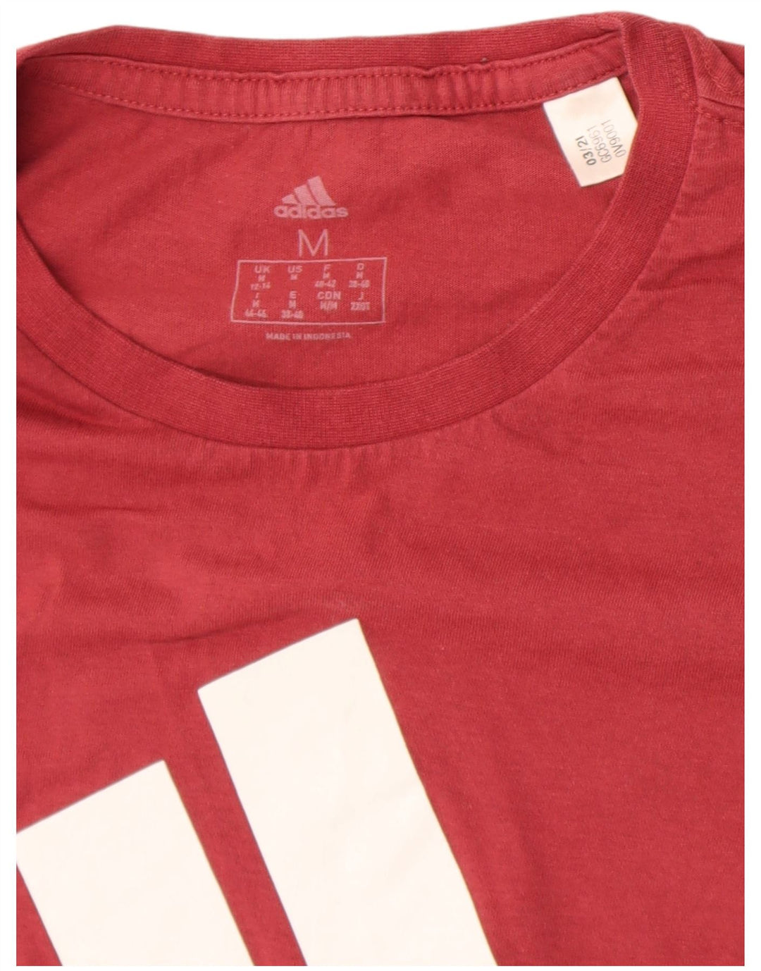 Damska koszulka graficzna Adidas Top UK 12/14 Średnia czerwień