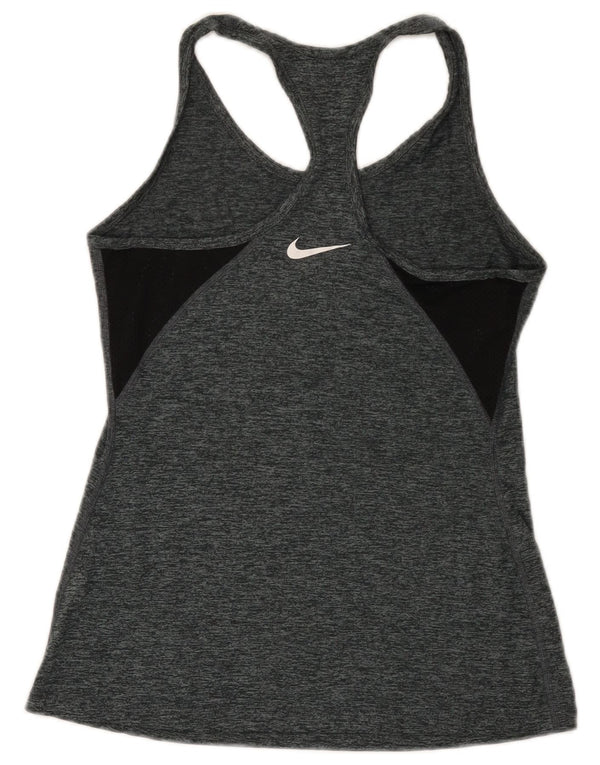Damska kamizelka Nike Dri Fit Top UK 8, mały, szary, nakrapiany poliester