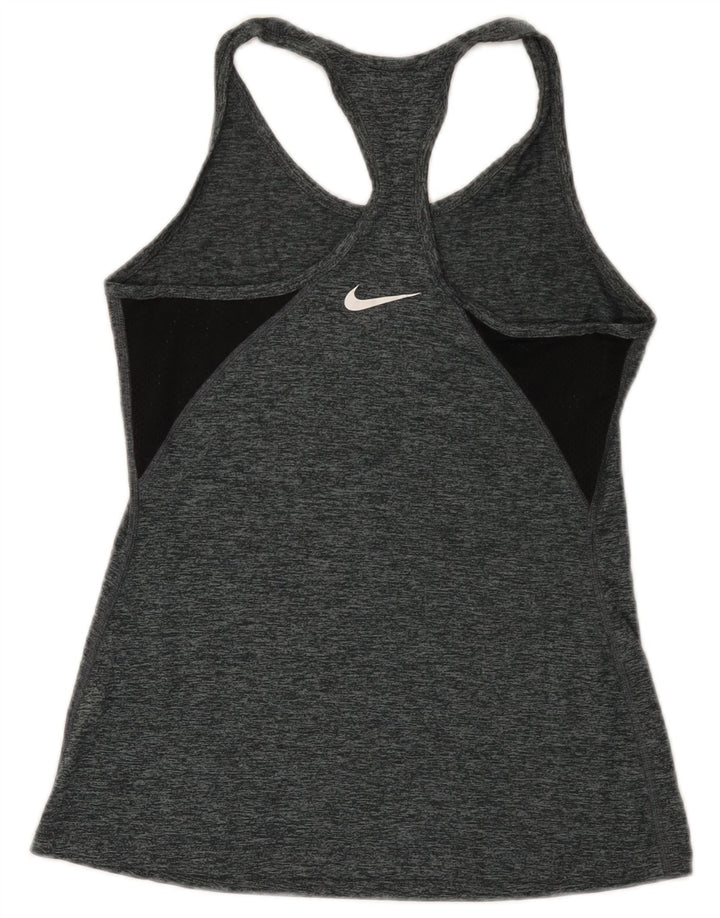 Damska kamizelka Nike Dri Fit Top UK 8, mały, szary, nakrapiany poliester