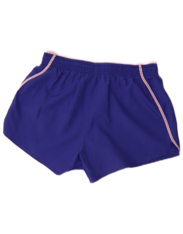 Damskie spodenki sportowe NIKE Dri Fit Graphic UK 10, małe, niebieskie, poliestrowe