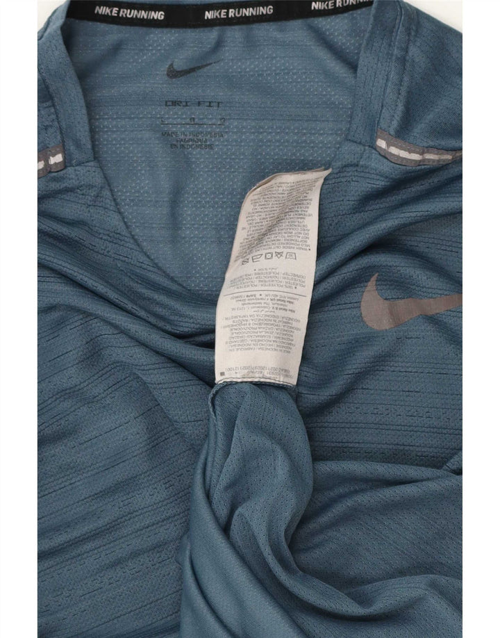 Męski T-shirt Nike Dri Fit, duży, niebieski, nakrapiany poliester