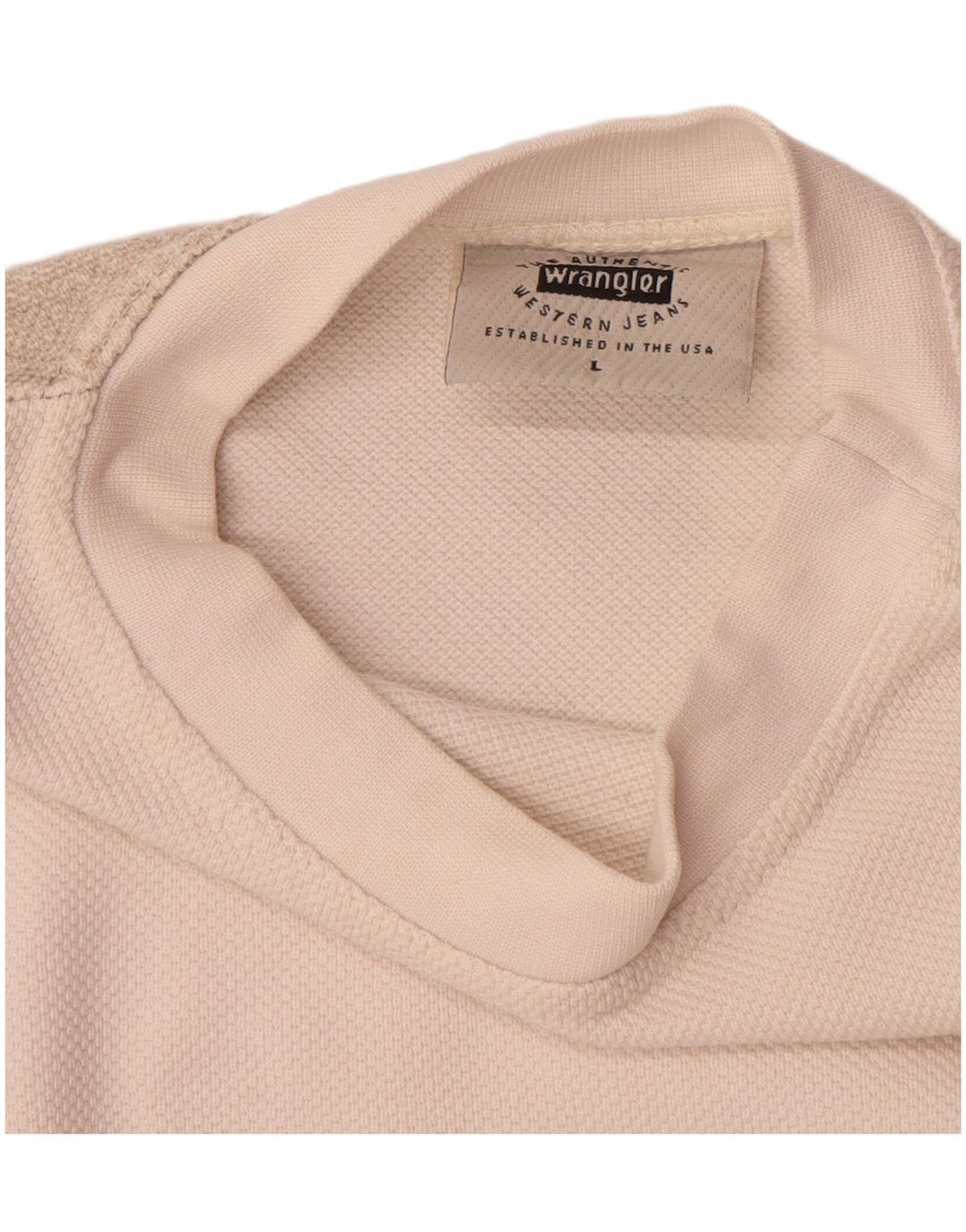 Męski top graficzny Wrangler z długim rękawem, duży, biały