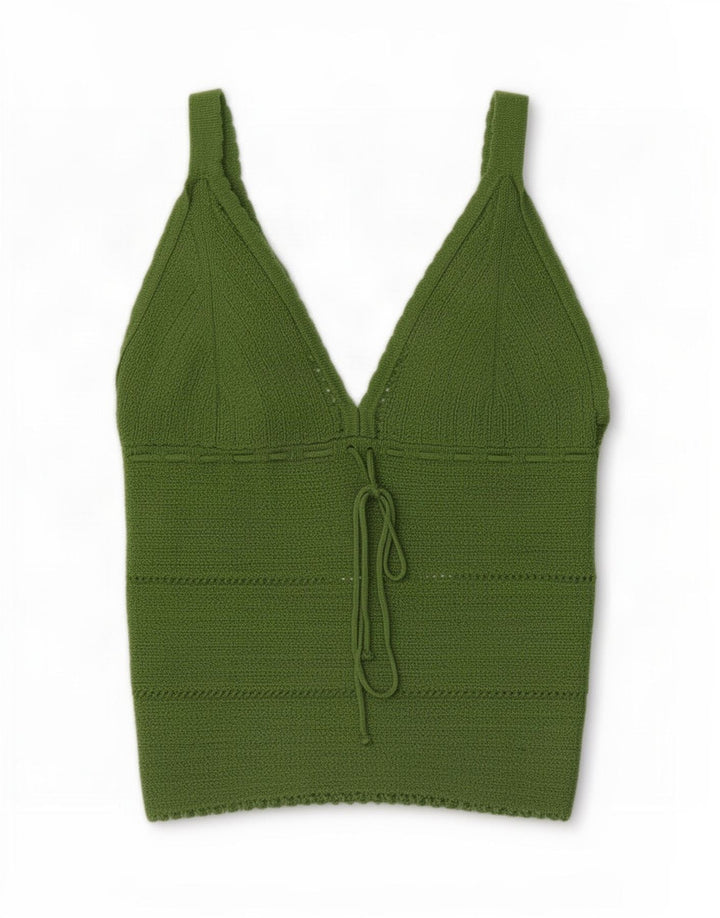 Damski top na ramiączkach Zara UK 8 Small, zielony, poliamid
