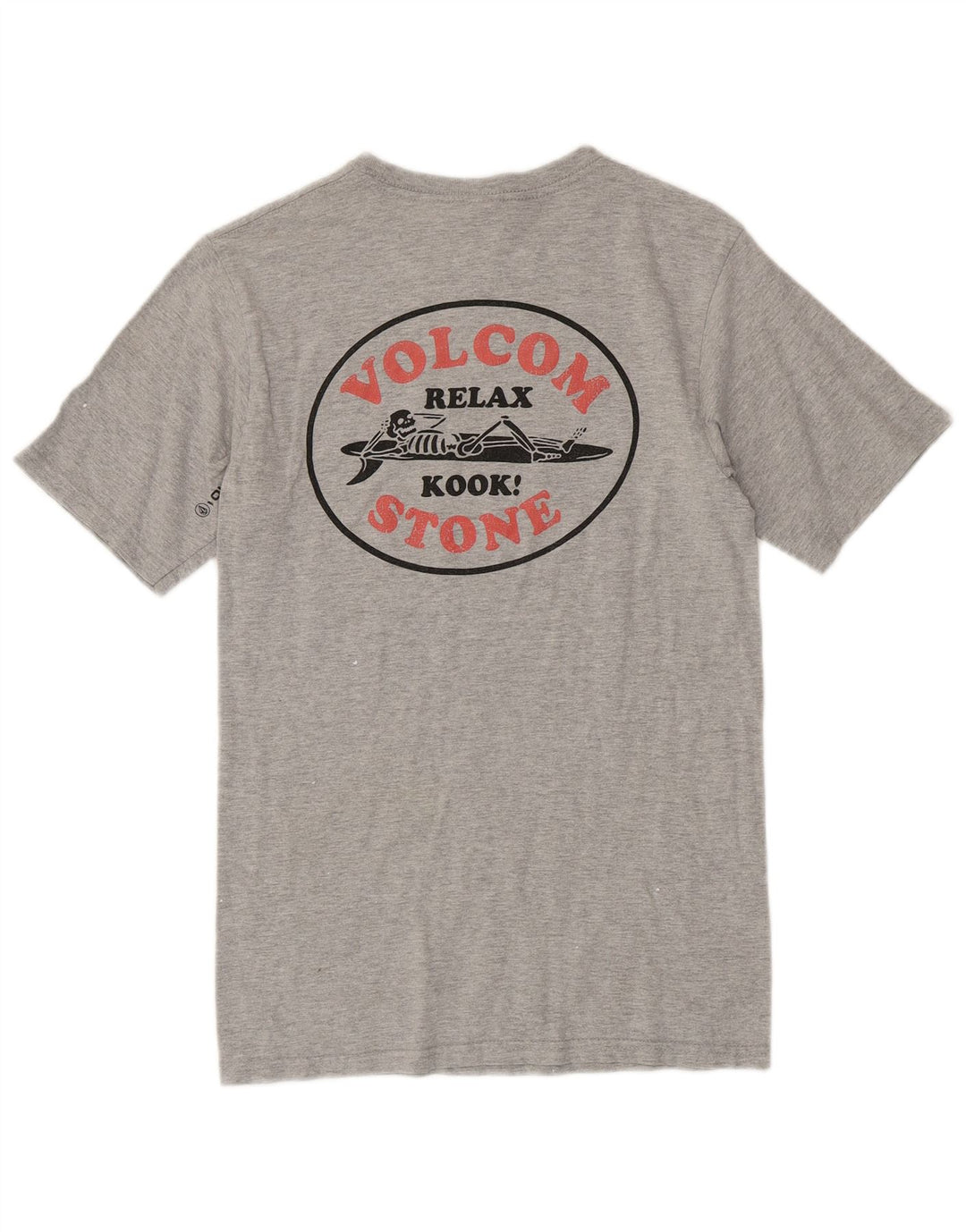 Męska koszulka z grafiką Volcom, mała, szara, bawełniana