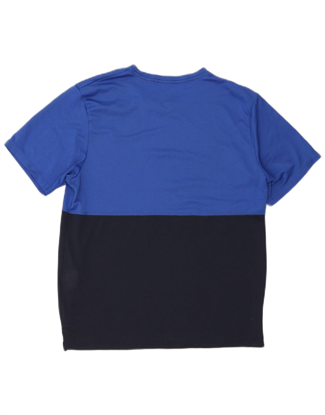 T-shirt męski Nike Top, średni niebieski, poliester z blokami kolorów, sportowy