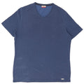 T-shirt męski Fila Top XL, niebieska, bawełniana w jodełkę