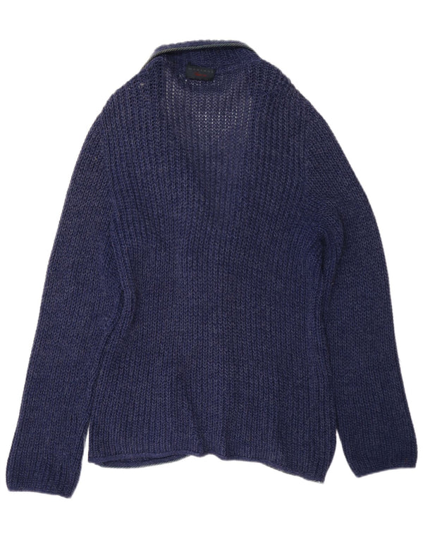 Sweter damski Marlane na szydełku UK 16, duży, granatowy