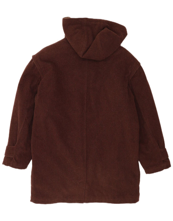 Męski płaszcz z kapturem w stylu vintage UK 40 Large Brown