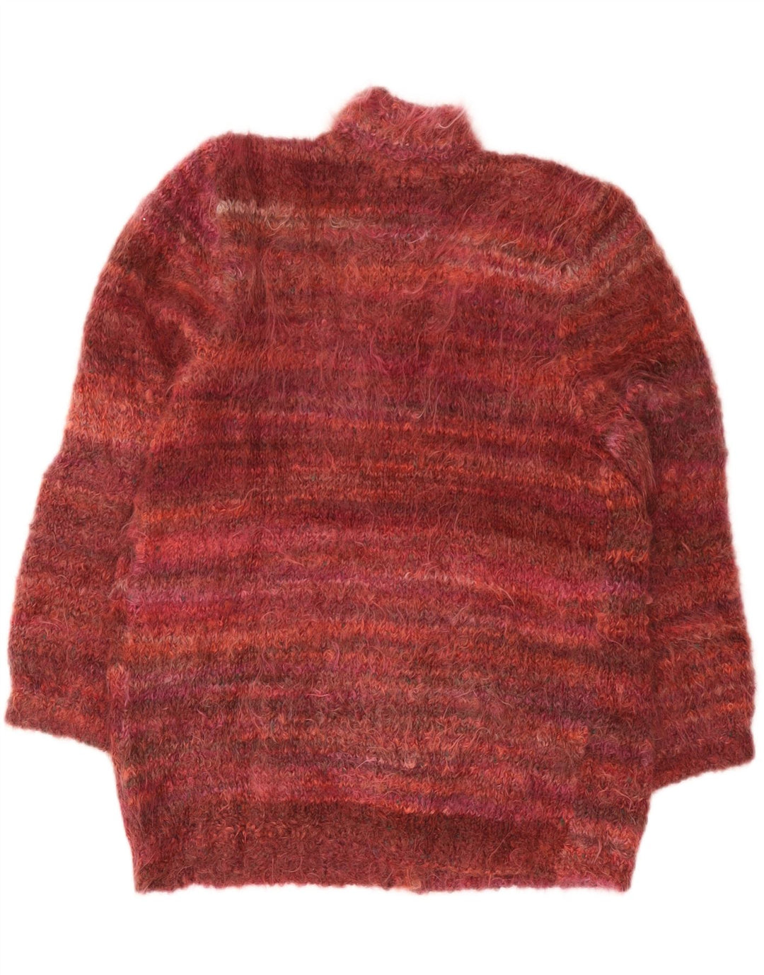 Sweter damski oversize w stylu vintage, UK 18 XL, bordowy