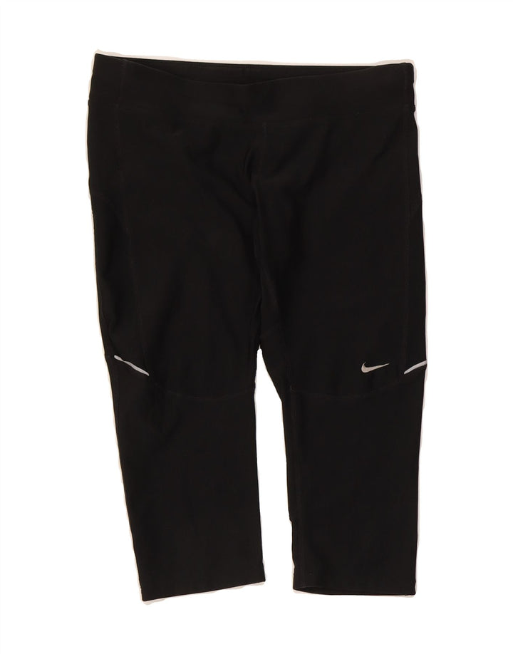 NIKE Womens Dri Fit Capri Leggings UK 12 Medium  Black Polyester Vintage Nike and Second-Hand Nike from Messina Hembry 